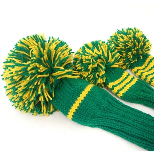 Jan Craig Green Yellow Stripe Headcover Set 2 Jan Craig Green Yellow Stripe Headcover Set - Image 2
