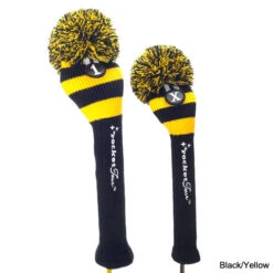 RocketTour Black Base Rugby Stripe Pom Pom Headcover -GolfPro Sales Shop ROC0001 1e