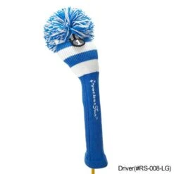 RocketTour Royal Blue Base Rugby Stripe Pom Pom Headcover
